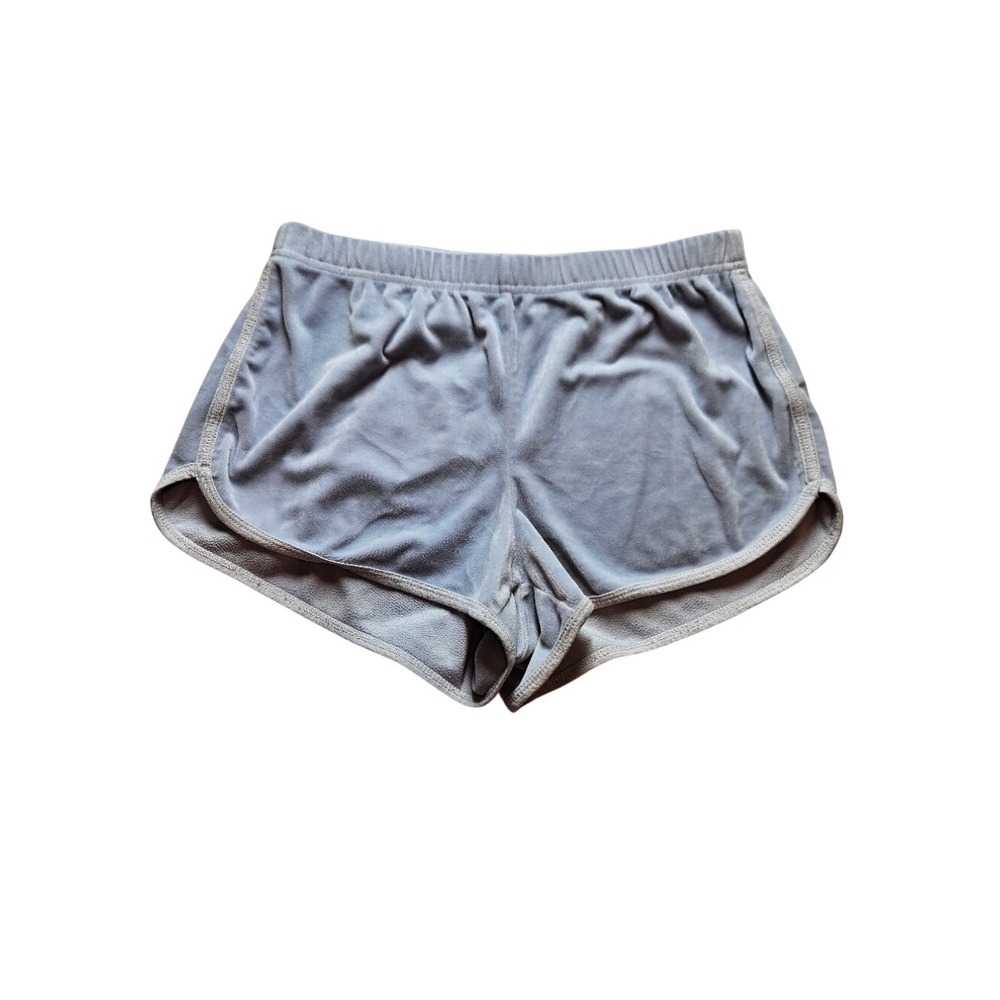 Hollister Light‎ Blue Velour Dolphin Shorts Womens Small Lounge